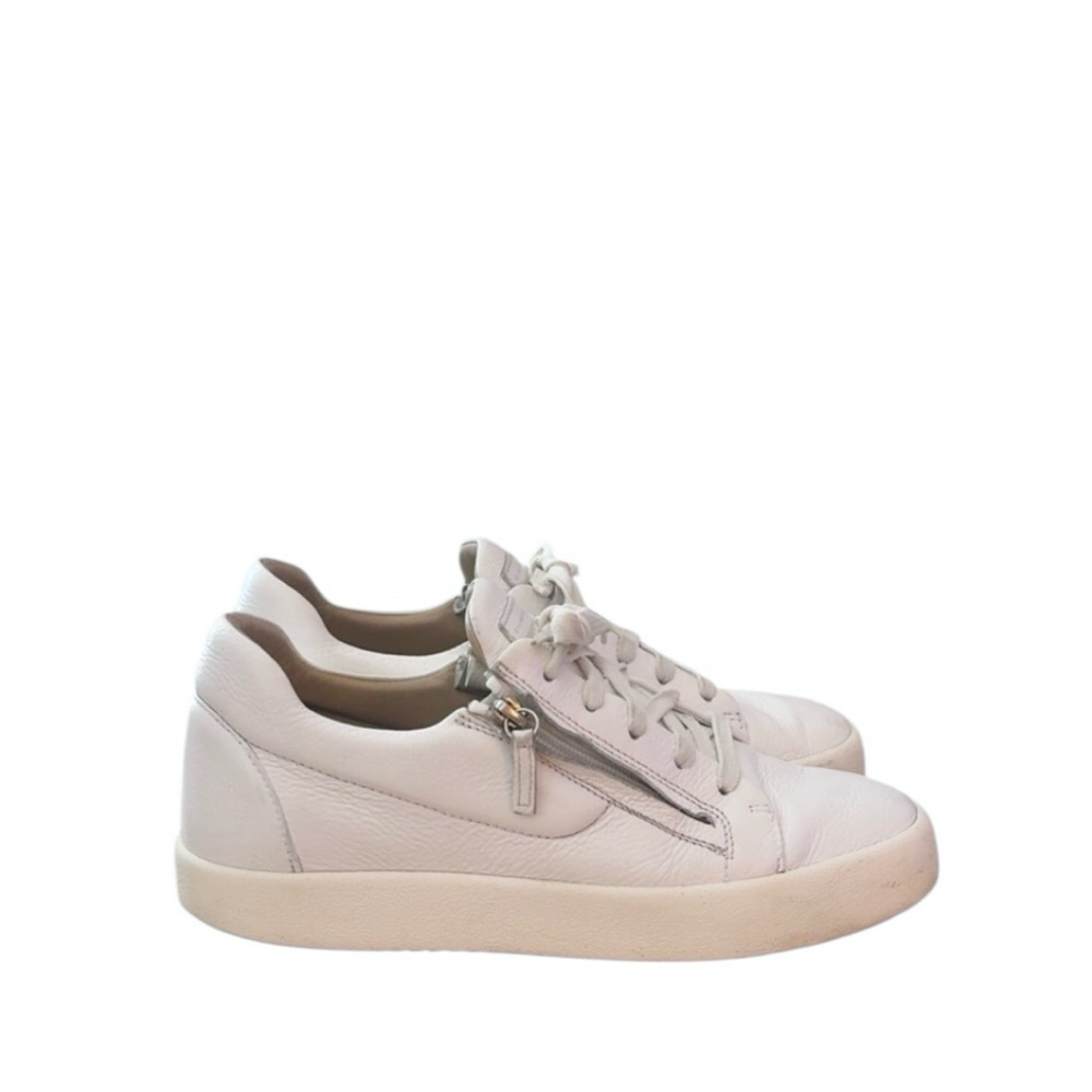 Giuseppe Zanotti Frankie Men’s White Leather Low Top Sneakers Size‎ 10